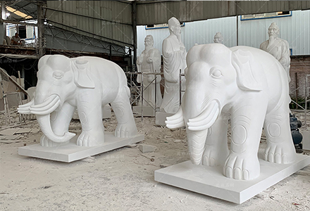 漢白玉浮雕產品-漢白玉大象8